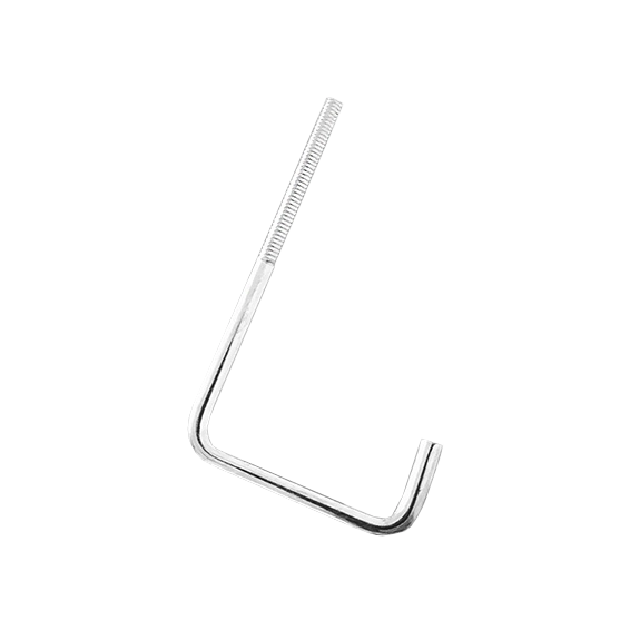 Rohrhaken, auch bekannt als L-Haken, aus robustem Material, ideal zur Befestigung von Wellplatten und Lichtplatten in Überdachungsprojekten