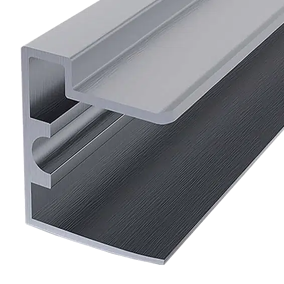U Profil Universal aus pressblankem Aluminium für 32 mm Stegplatten, bietet robusten und ästhetischen Schutz der Kanten