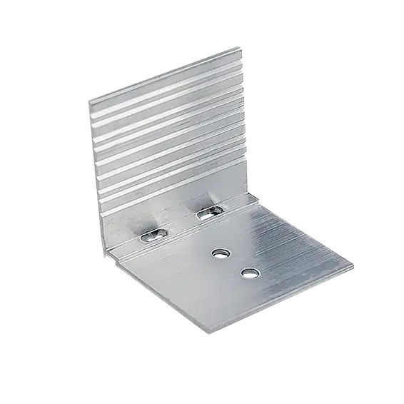 Abrutschwinkel Universal aus pressblankem Aluminium, Detailaufnahme des langlebigen und praktischen Befestigungselements