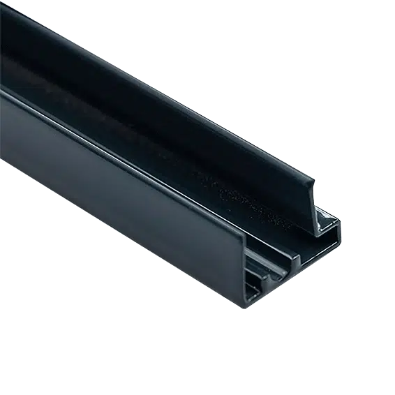 U-Abschlussprofil ohne Tropfkante aus Aluminium in Anthrazit für 16 mm Stegplatten, ideal für einen sauberen und stilvollen Abschluss der oberen Seite
